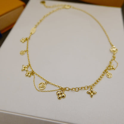 [Max Jewelry ]BLOOMING SUPPLE NECKLACE BRASS