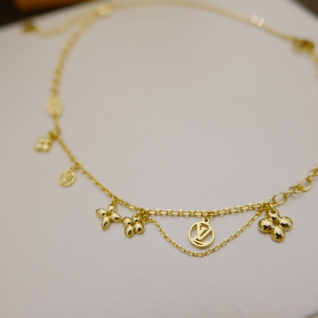 [Max Jewelry ]BLOOMING SUPPLE NECKLACE BRASS