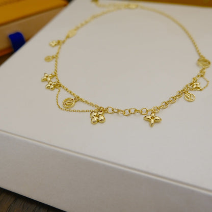 [Max Jewelry ]BLOOMING SUPPLE NECKLACE BRASS