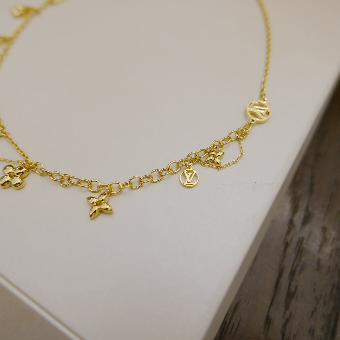 [Max Jewelry ]BLOOMING SUPPLE NECKLACE BRASS