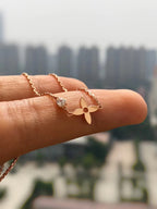 [Plus&Max]BLOSSOM PENDANT PINK GOLD AND DIAMOND