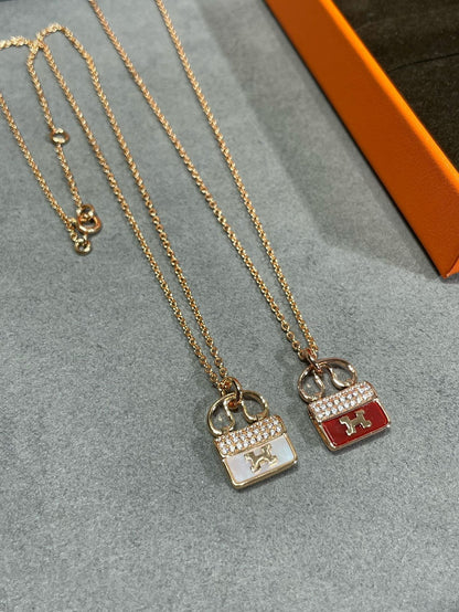 [Max Jewelry ]H CIRCE MOISSANITE PENDANT NECKLACE GOLD