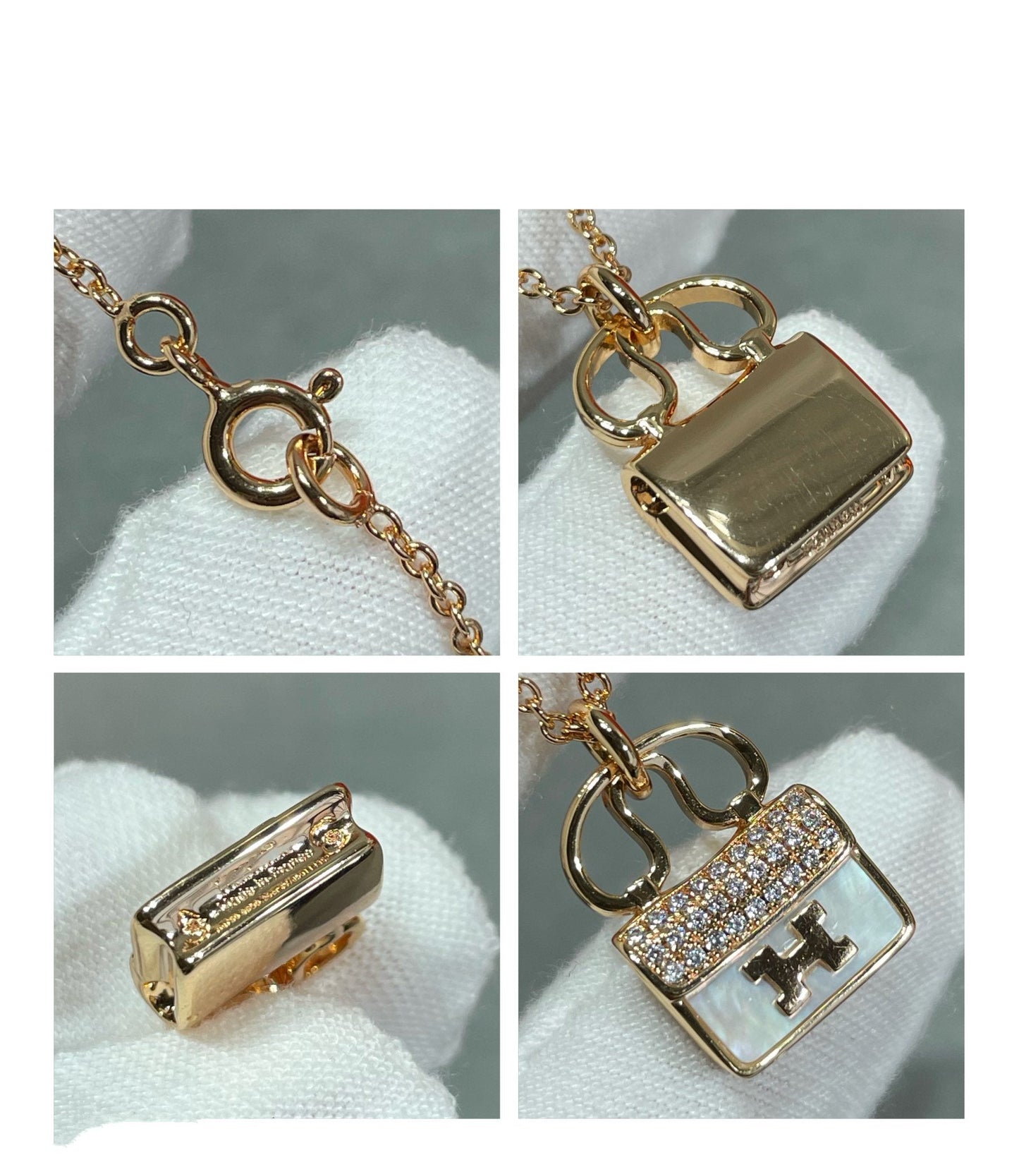 [Max Jewelry ]H CIRCE MOISSANITE PENDANT NECKLACE GOLD