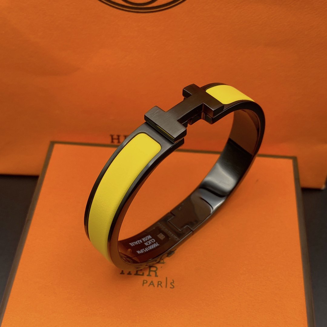 [Max Jewelry ]CLIC HM SO BLACK YELLOW BRACELET
