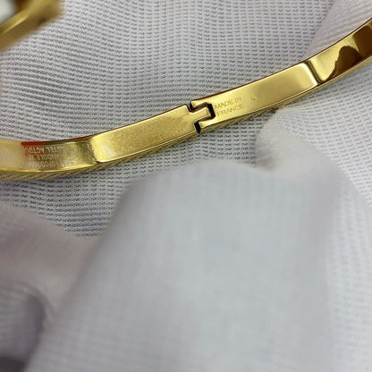 [Max Jewelry ]CLASSIC HM CLIC WHITE 8MM ENAMEL BRACELET