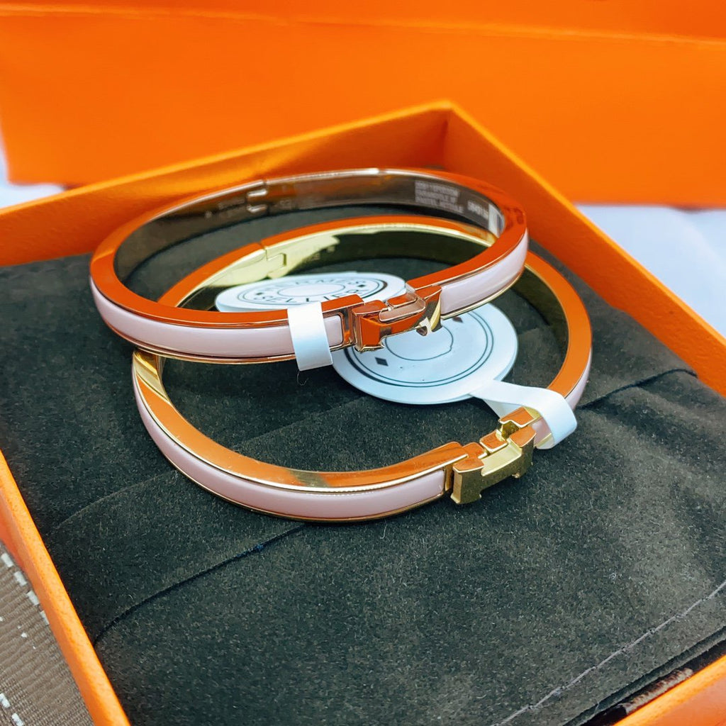 [Plus&Max]CLASSIC HM CLIC  PINK 8MM ENAMEL BRACELET