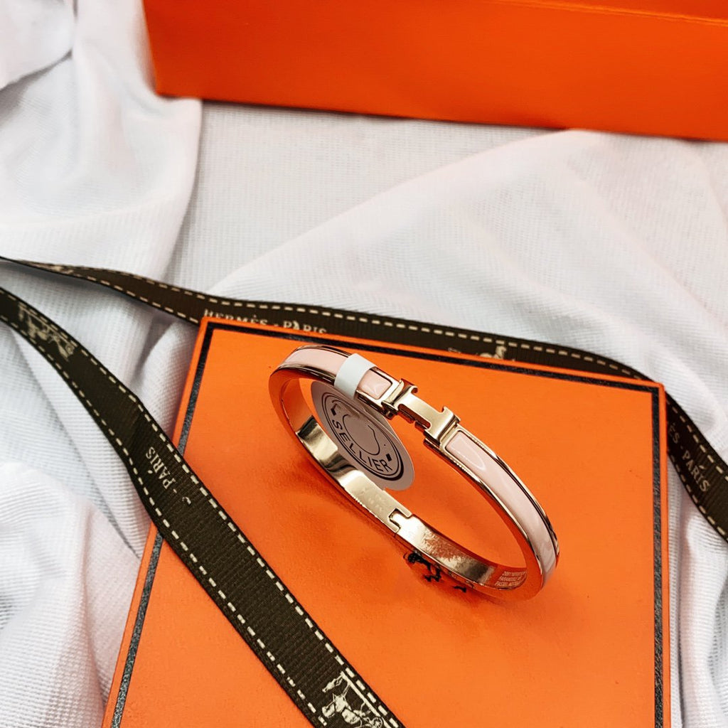 [Plus&Max]CLASSIC HM CLIC  PINK 8MM ENAMEL BRACELET