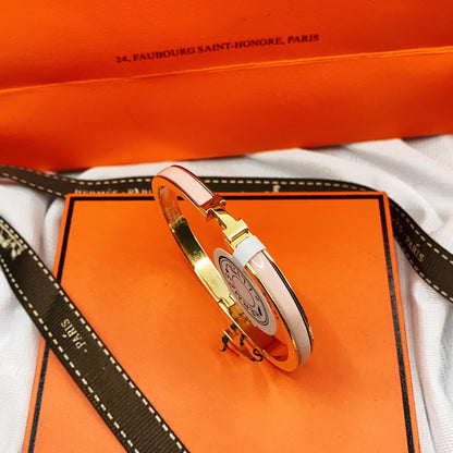 [Max Jewelry ]CLASSIC HM CLIC  PINK 8MM ENAMEL BRACELET