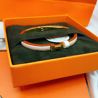 [Max Jewelry ]CLASSIC HM CLIC  PINK 8MM ENAMEL BRACELET