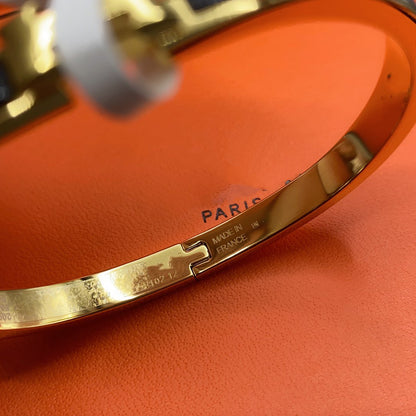 [Max Jewelry ]CLASSIC HM CLIC BLACK 8MM ENAMEL BRACELET