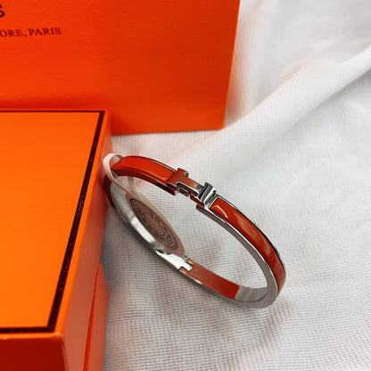 [Max Jewelry ]CLASSIC HM CLIC RED 8MM ENAMEL BRACELET