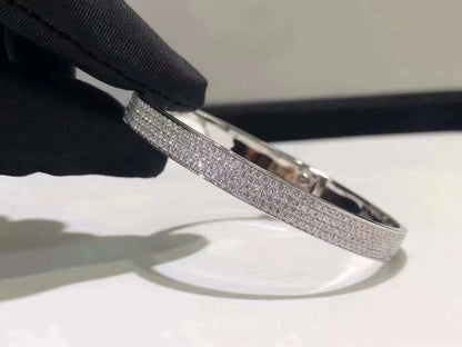 [Max Jewelry ]HM KELLY BRACELET IN SILVER AND FULL PAVE DIAMOND