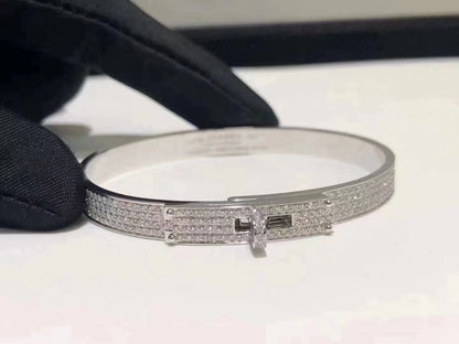 [Max Jewelry ]HM KELLY BRACELET IN SILVER AND FULL PAVE DIAMOND