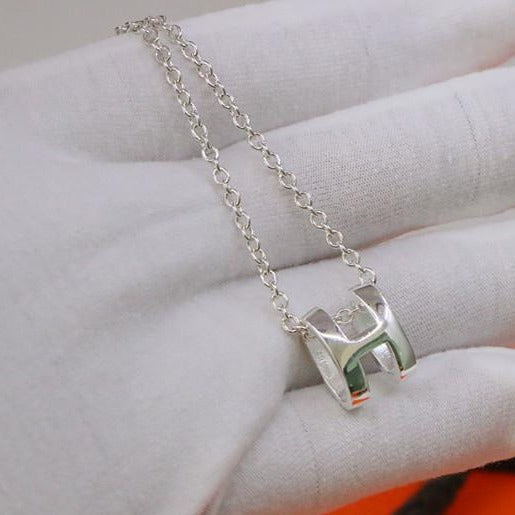 [Max Jewelry ]HM NECKLACE H LETTER OVAL SERIES