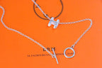 [Plus&Max]HM NECKLACE H LETTER OVAL SERIES