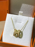 [Plus&Max]HM CLIC YELLOW ENAMEL GOLD NECKLACE