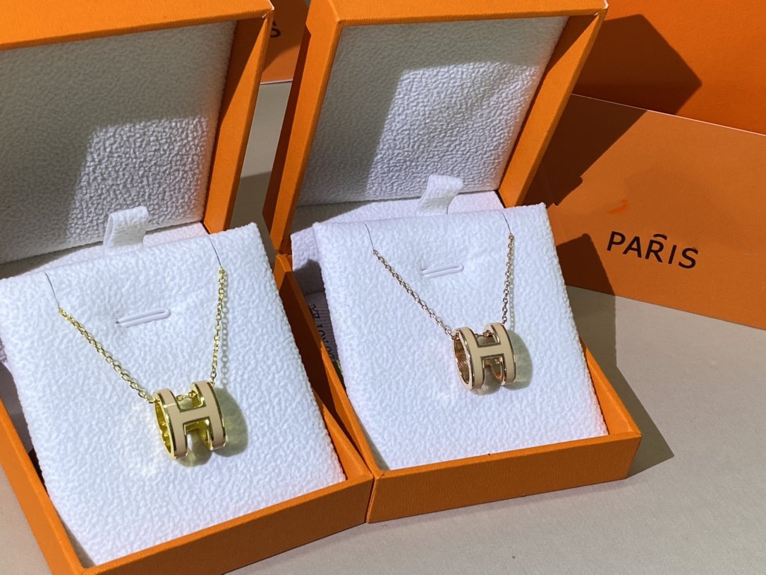 [Max Jewelry ]HM CLIC YELLOW ENAMEL GOLD NECKLACE