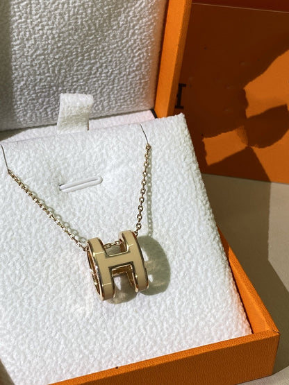 [Max Jewelry ]HM CLIC YELLOW ENAMEL GOLD NECKLACE