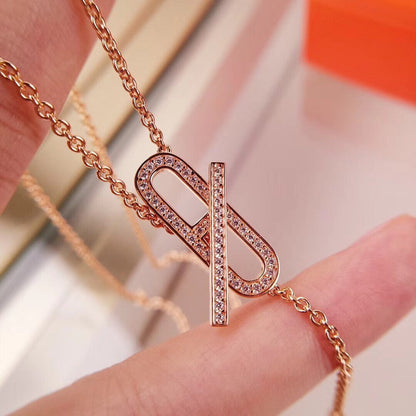 [Max Jewelry ]HM FIRE PIG NOSE NECKLACE TRENDY STREET