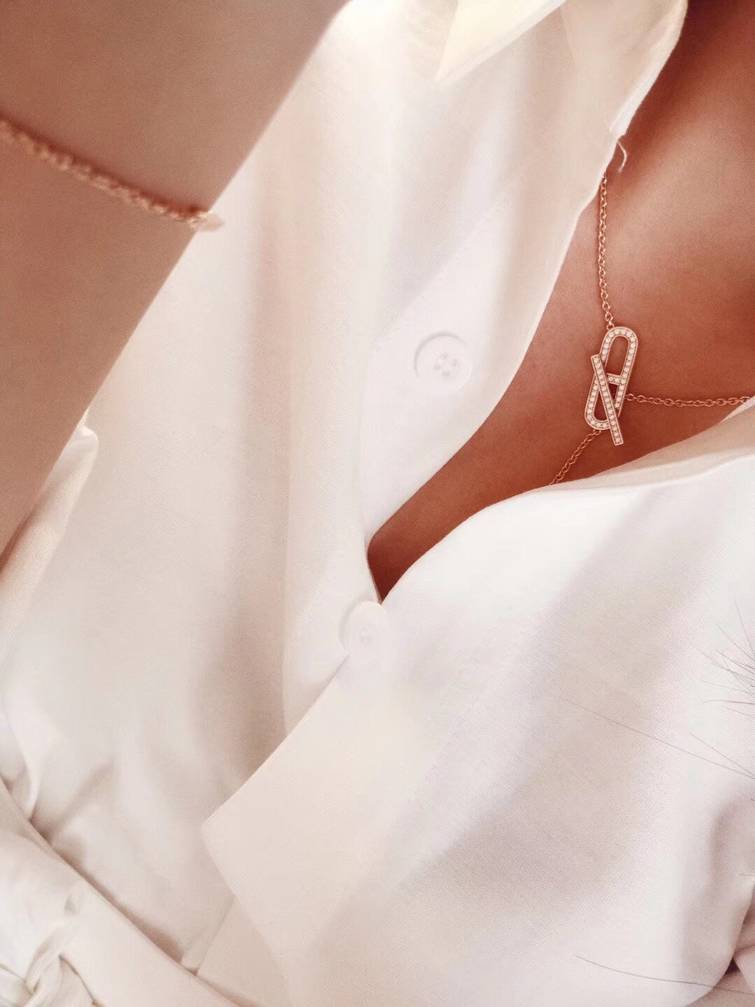 [Max Jewelry ]HM FIRE PIG NOSE NECKLACE TRENDY STREET