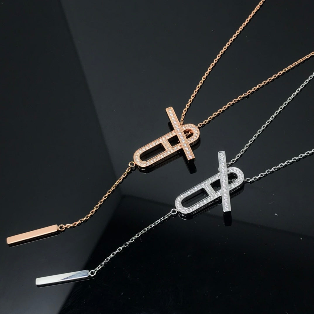 [Max Jewelry ]HM NECKLACE PLATINUM ROSE GOLD DIAMOND