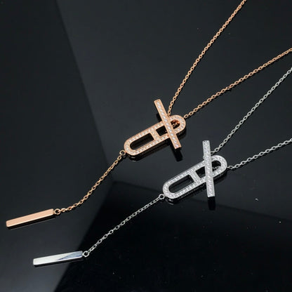 [Max Jewelry ]HM NECKLACE PLATINUM ROSE GOLD DIAMOND
