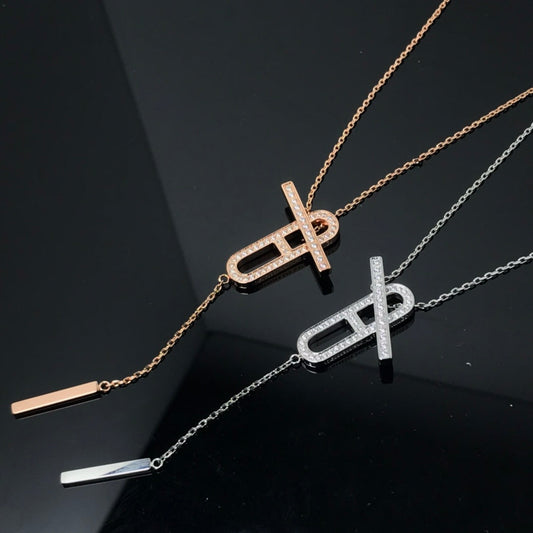 [Max Jewelry ]HM NECKLACE PLATINUM ROSE GOLD DIAMOND