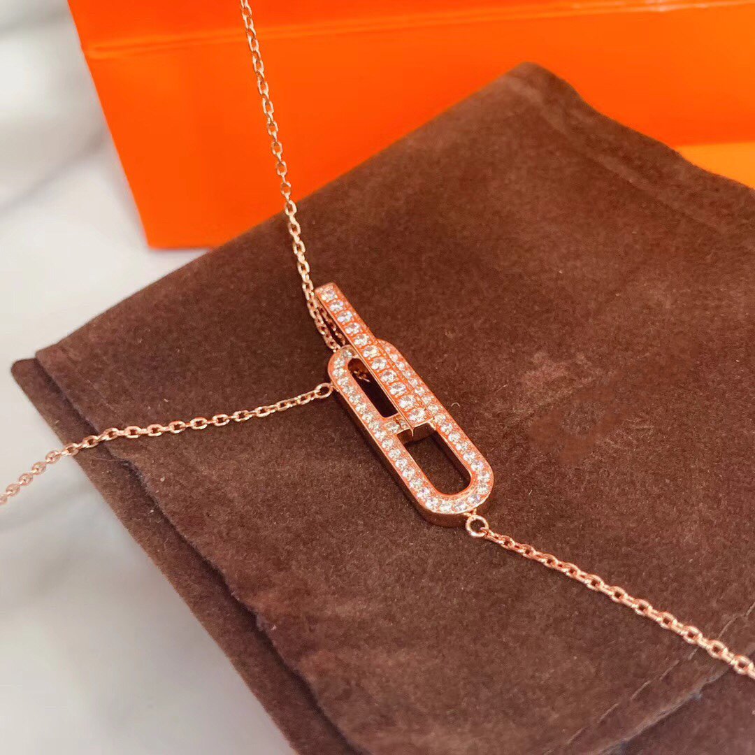 [Max Jewelry ]HM NECKLACE PLATINUM ROSE GOLD DIAMOND