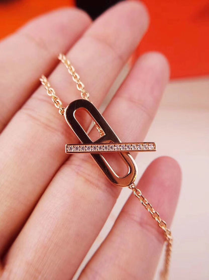 [Max Jewelry ]HM NECKLACE PLATINUM ROSE GOLD DIAMOND