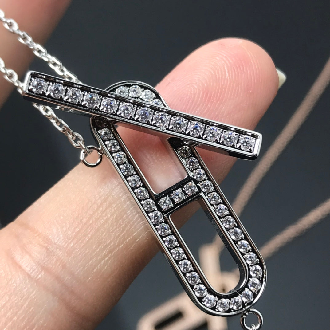 [Max Jewelry ]HM NECKLACE PLATINUM ROSE GOLD DIAMOND