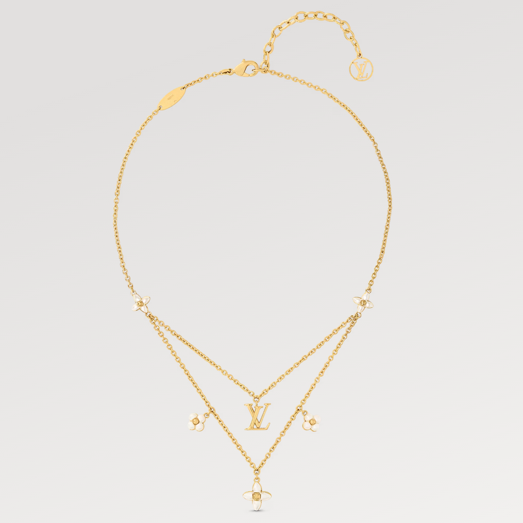 [Plus&Max]FLOWERGRAM GOLD MOP DOUBLE ROW NECKLACE