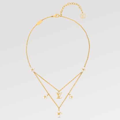 [Max Jewelry ]FLOWERGRAM GOLD MOP DOUBLE ROW NECKLACE