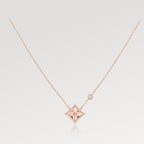 [Plus&Max]STAR PINK MOP 1 DIAMOND PINK GOLD NECKLACE