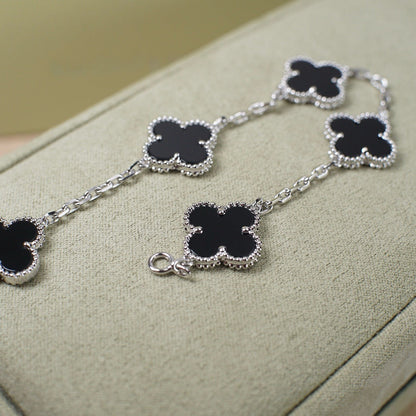 [Max Jewelry ] CLOVER 5 MOTIF ONYXS BRACELET COLLECTION