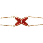 [Plus&Max]JEUX BRACELET CARNELIAN PINK GOLD 1 DIAMOND