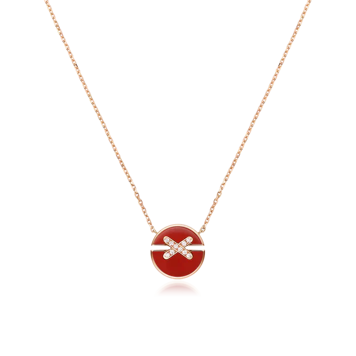 [Max Jewelry ]JEUX DE ROSE GOLD DIAMOND NECKLACE