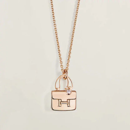 [Max Jewelry ]AMULETTE PEDANT ROSE GOLD NECKLACE