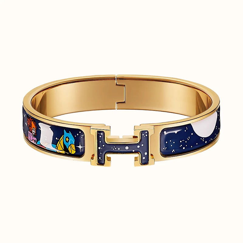 [Max Jewelry ]H STAR AND MOON BRACELET 12MM
