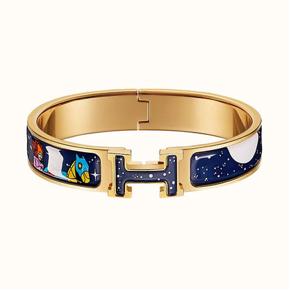 [Max Jewelry ]H STAR AND MOON BRACELET 12MM