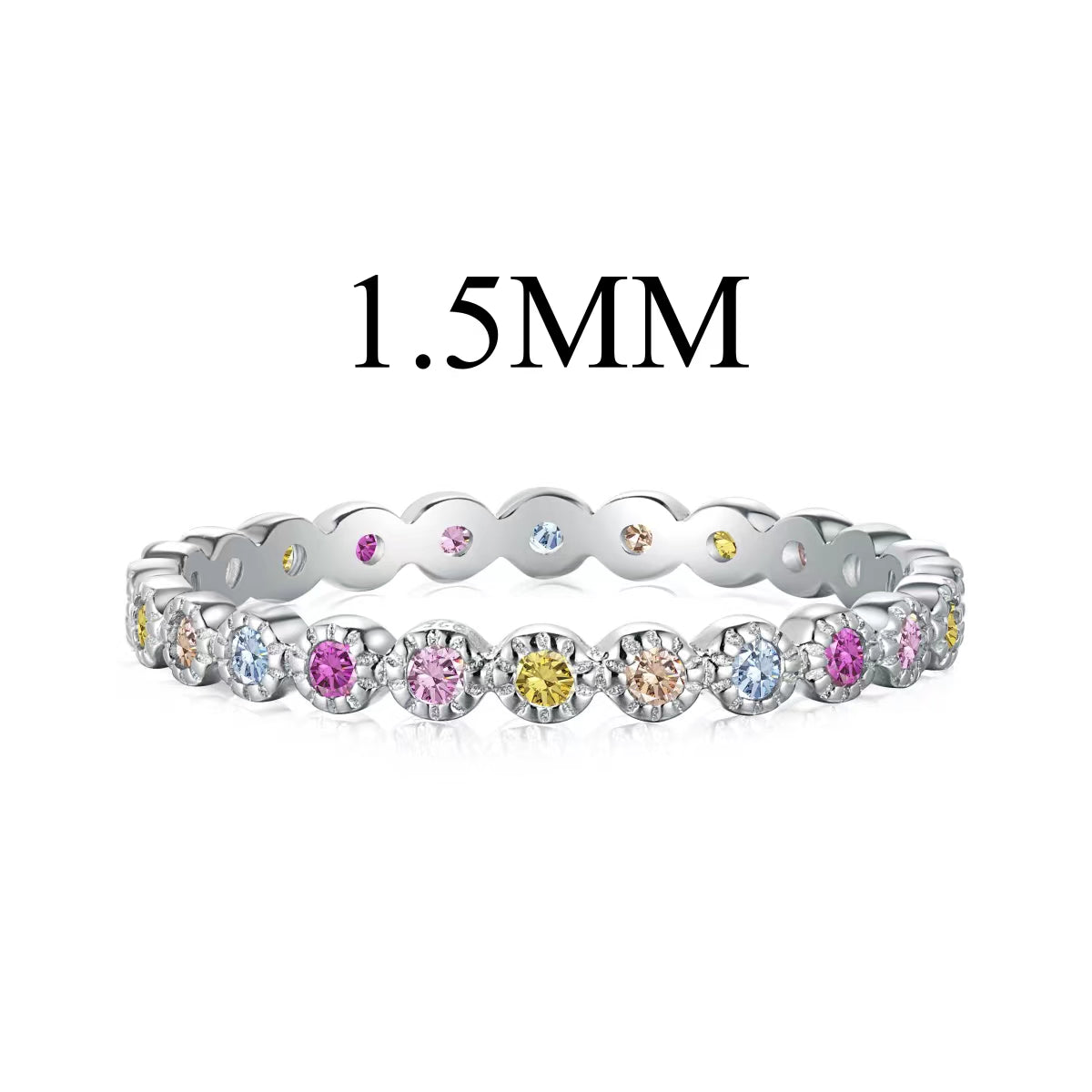 [Max Jewelry ]Radiant Sparkling Round Cut Daily Ring