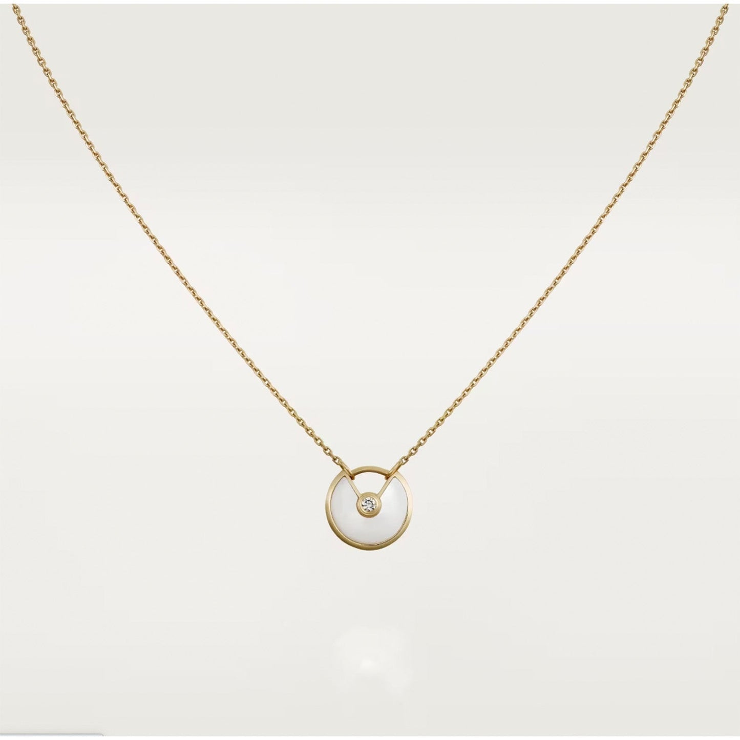 [Max Jewelry ]AMULETTE ROSE GOLD MOP NECKLACE