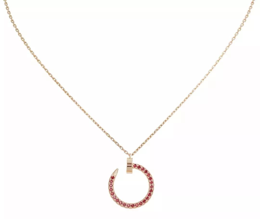 [Max Jewelry ]JUSTE NECKLACE GOLD RED DIAMONDS