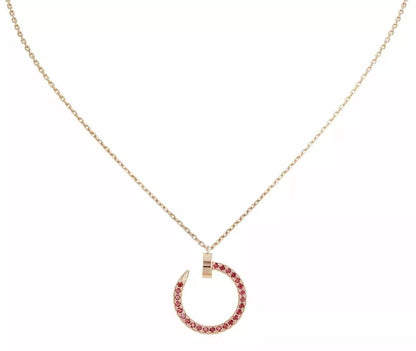 [Max Jewelry ]JUSTE NECKLACE GOLD RED DIAMONDS