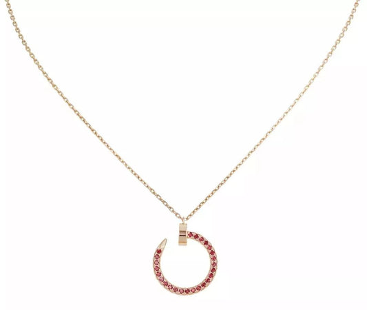 [Max Jewelry ]JUSTE NECKLACE GOLD RED DIAMONDS