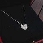 [Plus&Max]AMULETTE SILVER FULL DIAMOND NECKLACE
