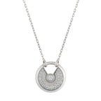 [Plus&Max]AMULETTE SILVER FULL DIAMOND NECKLACE