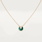 [Plus&Max]AMULETTE ROSE GOLD MALACHITE NECKLACE