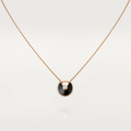 [Plus&Max]AMULETTE ROSE GOLD ONYX NECKLACE