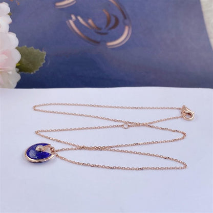 [Max Jewelry ]AMULETTE ROSE GOLD AGATE NECKLACE