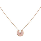 [Plus&Max]AMULETTE ROSE GOLD PINK MOP NECKLACE